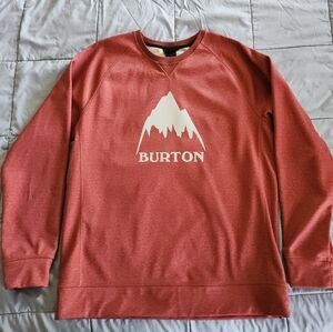 Burton Crown Bonded Crew 16465 Tandori Heather Fleece Lined Pullover Mens XL